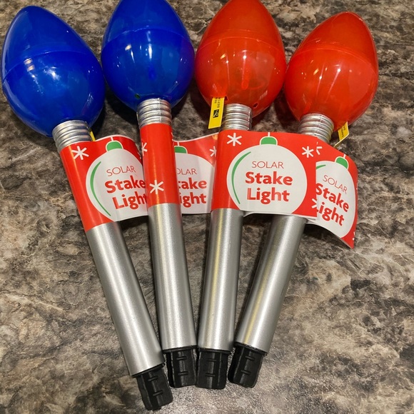 Other - NWT 4 Solar Christmas Bulb Light Bundle
